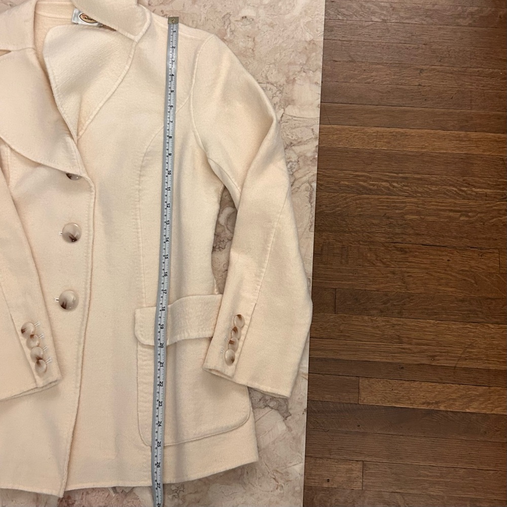 Talbots Wool Blazer Cream Size 10 - Picture 11 of 11